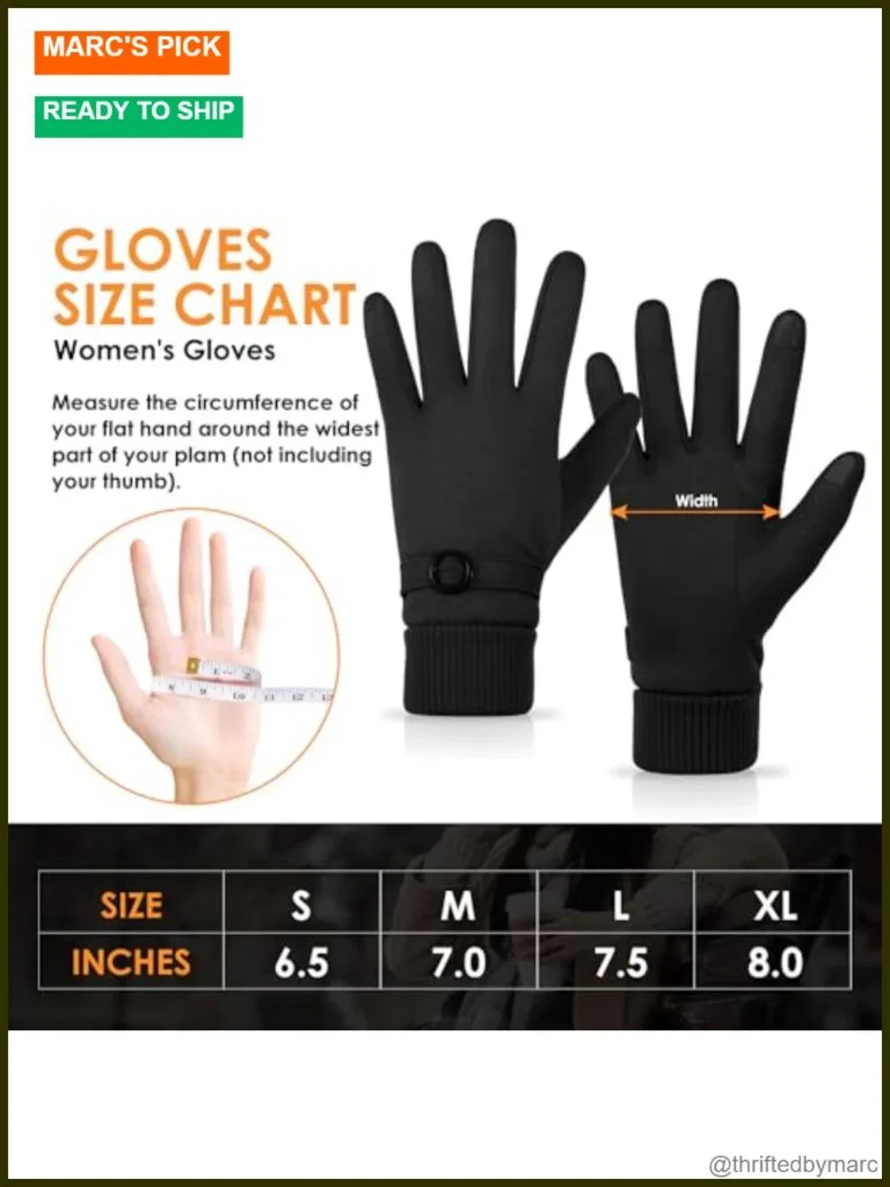 Thermal Fleece Lined Winter Gloves Touchscreen Compatible Gift